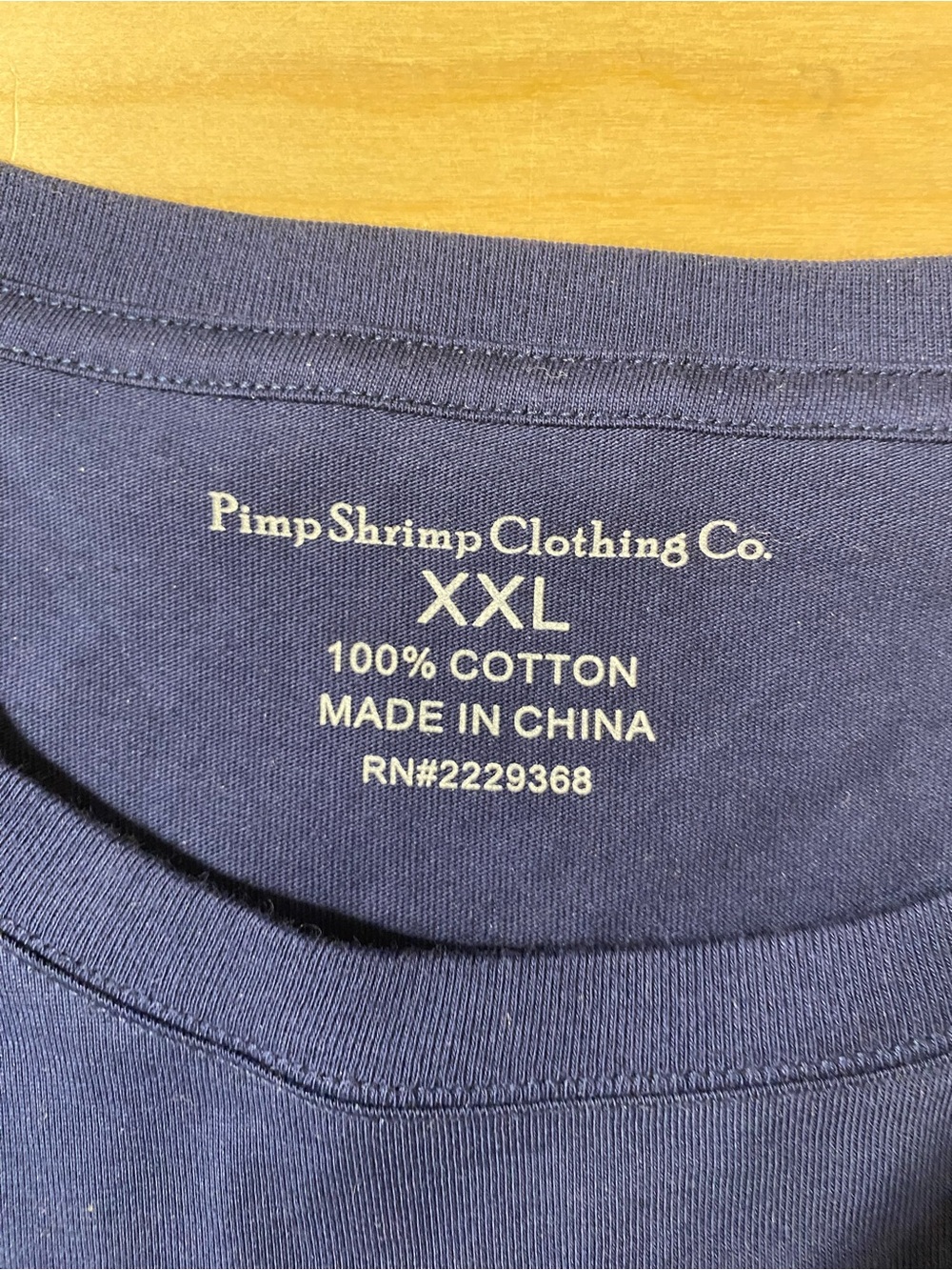 Pimp Shrimp Clothing Co. Navy Pocket Tee XXL (RI) - Picture 5 of 8